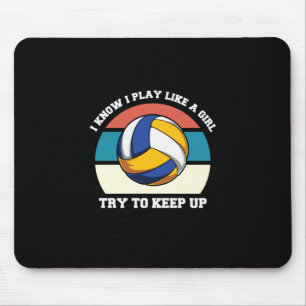 Tapis De Souris Joueur de volley-ball   Je Sais Que Je Joue Comme 