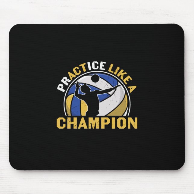 Tapis De Souris Joueur de volley-ball | Pratiquer Comme Un Champio (Devant)