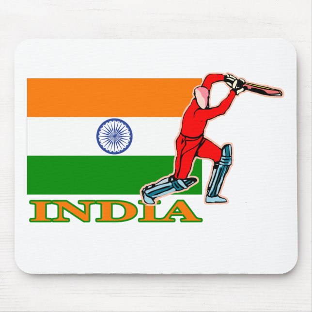 Tapis De Souris Joueur indien de cricket (Devant)