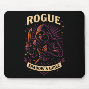 Tapis De Souris Joueur Rpg Rogue D20 Dés Nerd Geek Hommes Femmes E