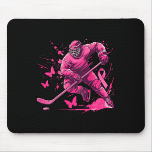 Tapis De Souris Joueur (sur Ck) Ice Hockey Breast Cancer Awareness
