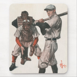 Tapis De Souris Joueurs de baseball de sports vintage
