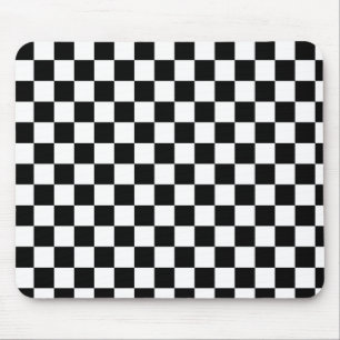 Tapis De Souris Joueurs d'échecs noir et blanc