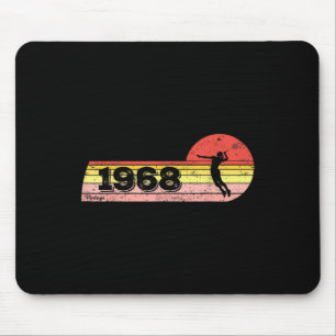 Tapis De Souris Joueuse de badminton Née en 1968 Anniversaire Vint