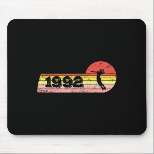 Tapis De Souris Joueuse de badminton Née en 1992 Anniversaire Vint
