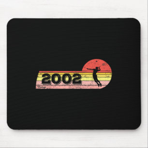 Tapis De Souris Joueuse de badminton née en 2002 Anniversaire Vint