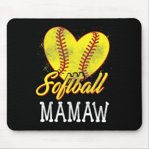 Tapis De Souris Joueuse de softball Mamaw softball