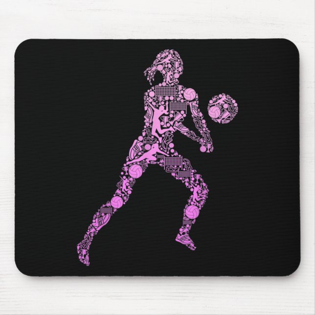 Tapis De Souris Joueuse de volleyball féminin Joueuse de jeunesse  (Devant)