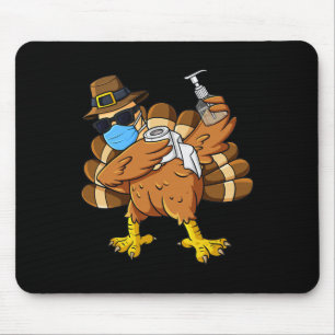 Tapis De Souris Jour d'Action de grâce Dabbing Turquie Pèlerin Gar