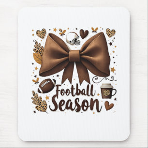 Tapis De Souris Jour de football Bow Coquette Football Saison