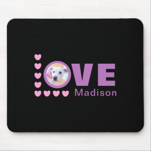 Tapis De Souris Jour de la Saint-Valentin Lavande Amour de Chien M