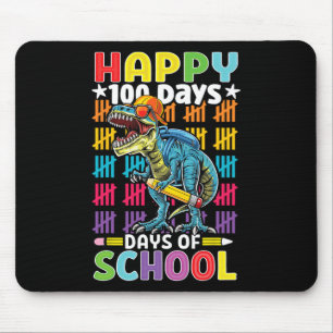 Tapis De Souris Jour De L'École Dino Enfants Joyeux 100 Jours Dino