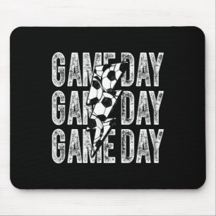 Tapis De Souris Jour de match de football éclair Soccer maman papa