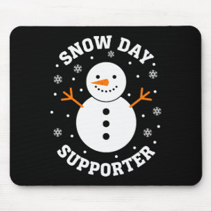 Tapis De Souris Jour de neige de Noël Soutien Flocon de neige Bonh