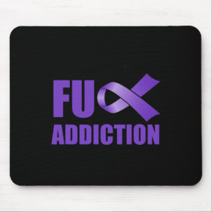 Tapis De Souris Jour de sensibilisation à la surdose Pauple Ribbon