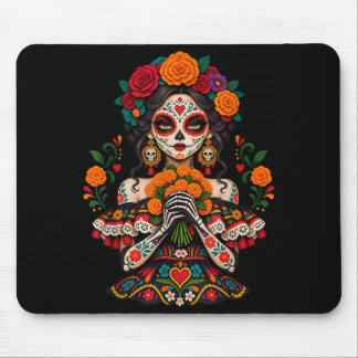 Tapis De Souris Jour des morts crâne de sucre catrina jour des mor