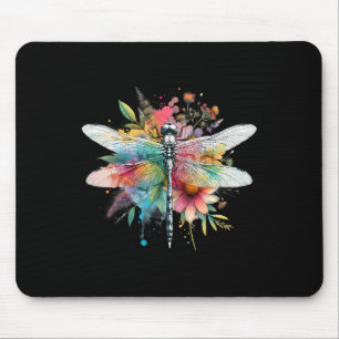 Tapis De Souris Jour des terres Belle dragonfly aquarelle Art Inse