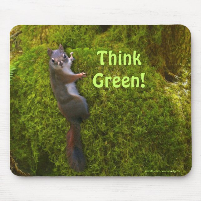 Tapis De Souris Jour des terres Cute Squirrel Wildlife (Devant)