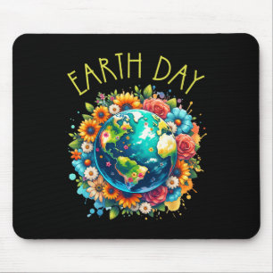 Tapis De Souris Jour des terres Joyeux Chemise Mignonne Terre Avec