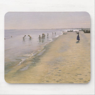 Tapis De Souris Jour d'été à la plage du sud de Skagen, 1884
