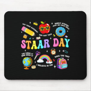 Tapis De Souris Jour d'examen Staar enseignant élève positif ensei