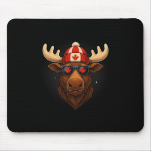 Tapis De Souris Jour du Canada Drapeau canadien Maple Leaf Moose S