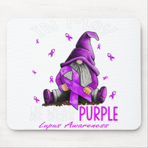 Tapis De Souris Jour En Mai Nous Portons Violet Lupus Mois De Sens