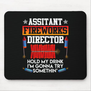 Tapis De Souris Jour Istant Fireworks Directeur Usa Party Fan