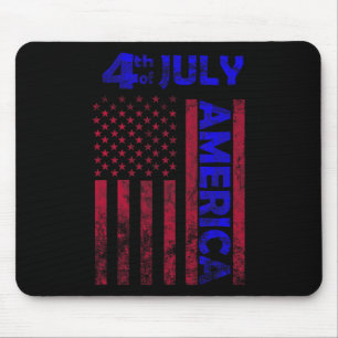 Tapis De Souris Jour Usa America Drapeau 4 juillet Happy Funny