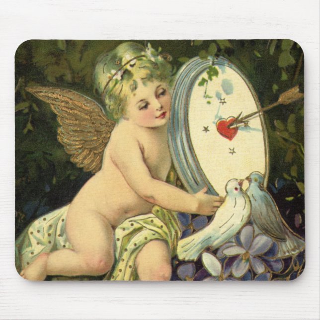 Tapis De Souris Jour vintage des Valentines victoriennes, Insépara (Devant)