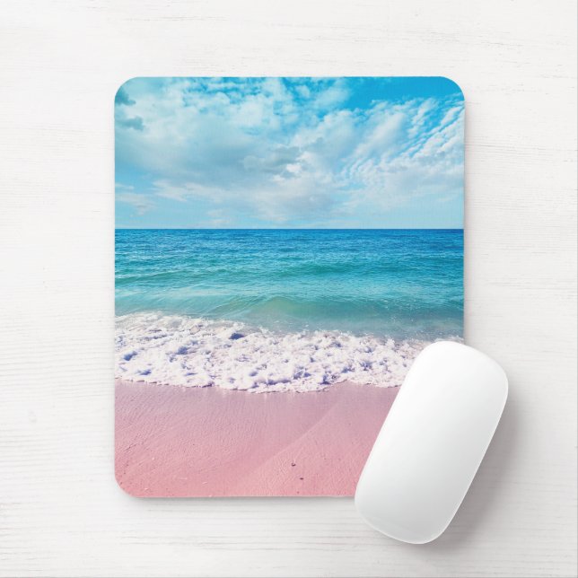 Tapis De Souris Journée à la plage Photographie Paysage marin (Avec souris)