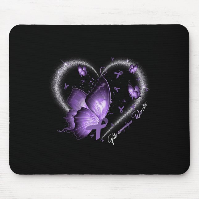 Tapis De Souris Journée de sensibilisation Fibromyalgie Guerrier S (Devant)