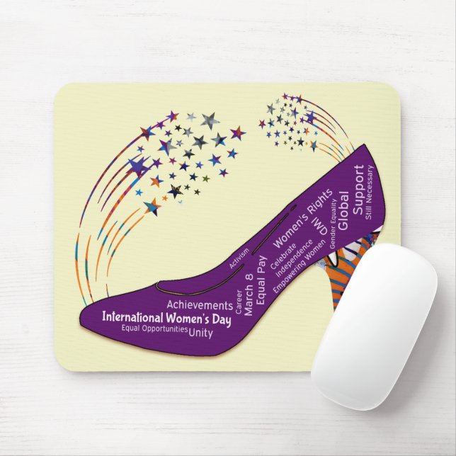 Tapis De Souris Journée internationale motivée par les femmes (Avec souris)