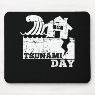 Tapis De Souris Journée Mondiale Du Sunami Une Célèbre Peinture Ka
