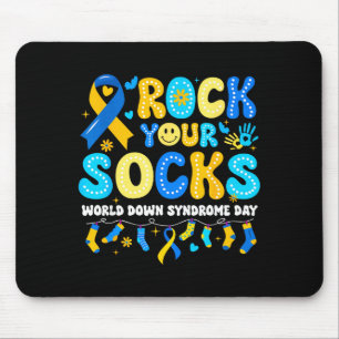 Tapis De Souris Journée mondiale du syndrome de down rock chausset
