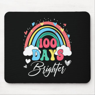 Tapis De Souris Jours Brighter Rainbow enseignant élève 100e jour 