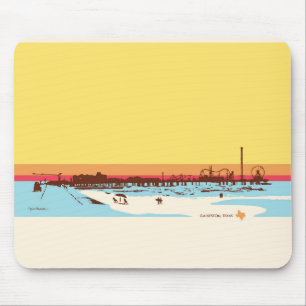 Tapis De Souris Jours de surf - Galveston Island, Pleasure Pier