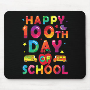 Tapis De Souris Jours D'École Garçons Filles Joyeux 100 Jours D'Éc