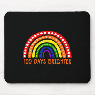 Tapis De Souris Jours Plus Brighter Enseignant Amusant 100e Jour D