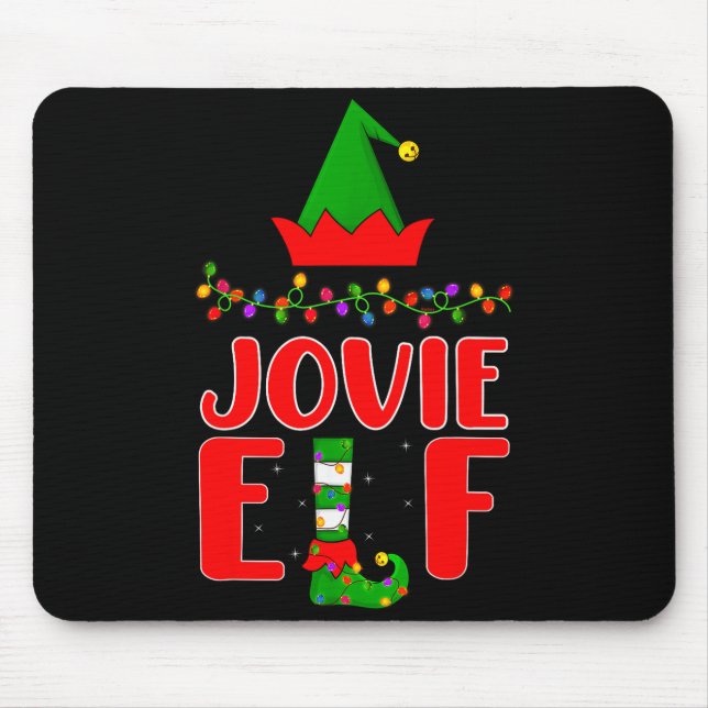 Tapis De Souris Jovie Elf Matching Family Lighting Christmas  (Devant)