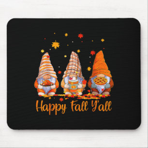 Tapis De Souris Joyeuse Chute à Tous Gnome Citrouille Automne Acti