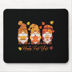 Tapis De Souris Joyeuse Chute à Tous Gnome Citrouille Automne Acti