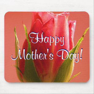 Tapis De Souris Joyeuse Fête des Mères Rose I