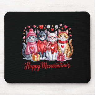 Tapis De Souris Joyeuse Meowentines Mignonne Saint Valentin Amateu