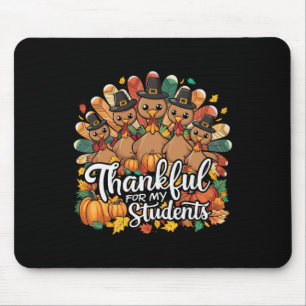 Tapis De Souris Joyeuses Fêtes de Thanksgiving Dîner de la dinde J