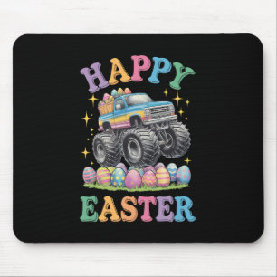 Tapis De Souris Joyeuses Pâques Drôle de Monster Truck Écrase des