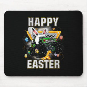 Tapis De Souris Joyeuses Pâques Monster Truck Œufs de Pâques Tout-