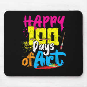 Tapis De Souris Joyeux 100 Jours D'enseignant D'art Élève 100ème J