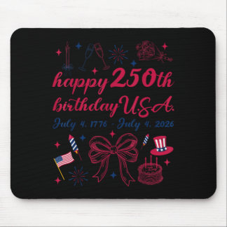 Tapis De Souris Joyeux 250e anniversaire États-Unis Drôle 250 Amér