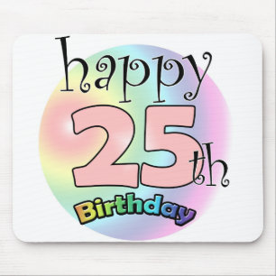 Tapis De Souris Joyeux 25ème anniversaire (roze)